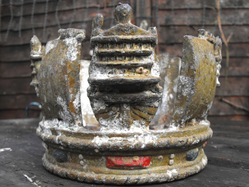 A Fascinating Salvaged Shipwreck Forecastle Relic in the Form of A Ducal Crown; D-Day 1944