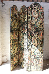 A Fabulous c.1950s Vintage Decoupage 'Scrap' Three-Fold Screen