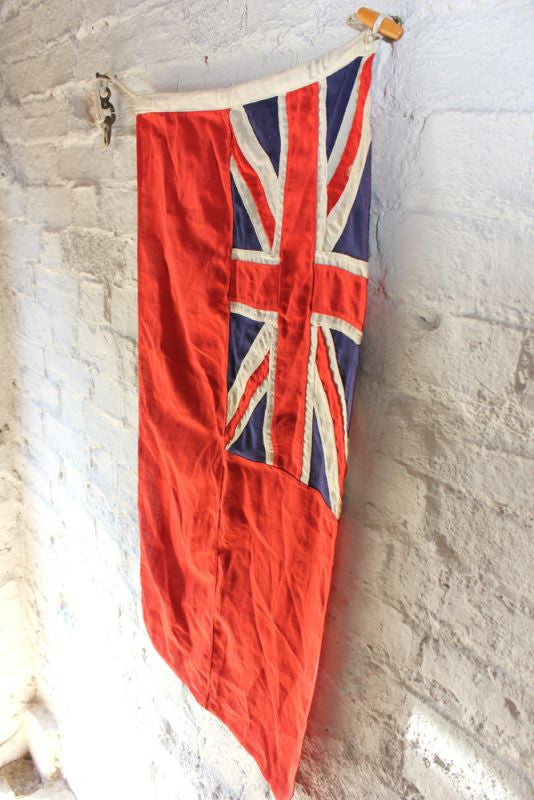 A Fine Quality British Antique Royal Navy Red Ensign Flag c.1920