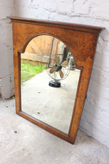 A Good Quality 19thC Figured Walnut Wall Mirror