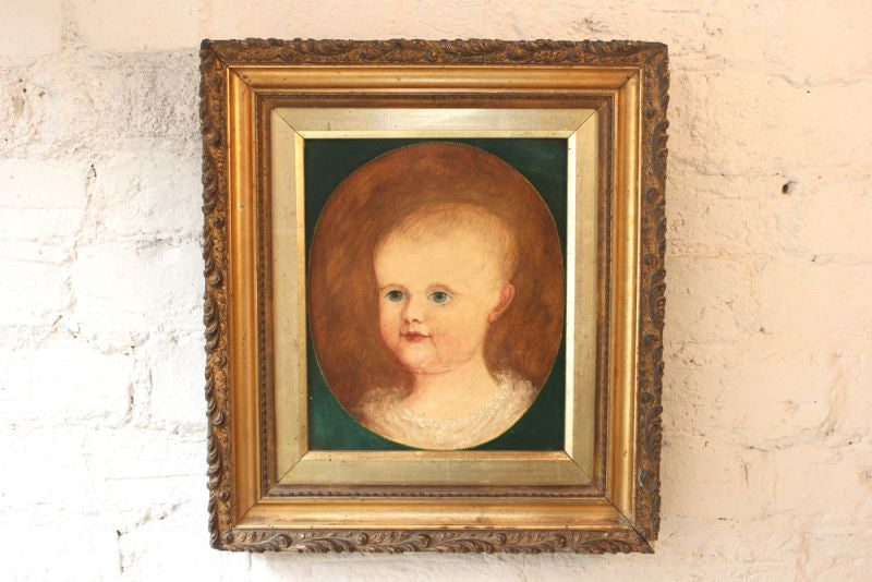 A Fine Early 19thC English Naïve School Portrait of an Infant c.1830