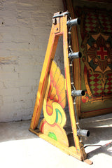 A Fantastic c.1950 Hand Painted Fairground Hoopla Stall Lighting Canopy Bracket Attributed to Fred Fowle