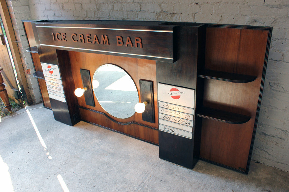 A Fantastic Original c.1930 American Art Deco Ice Cream Parlour Shop Display Fitting