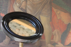 A Good Late 19thC Ebonised Gentleman's Shaving Mirror c.1880