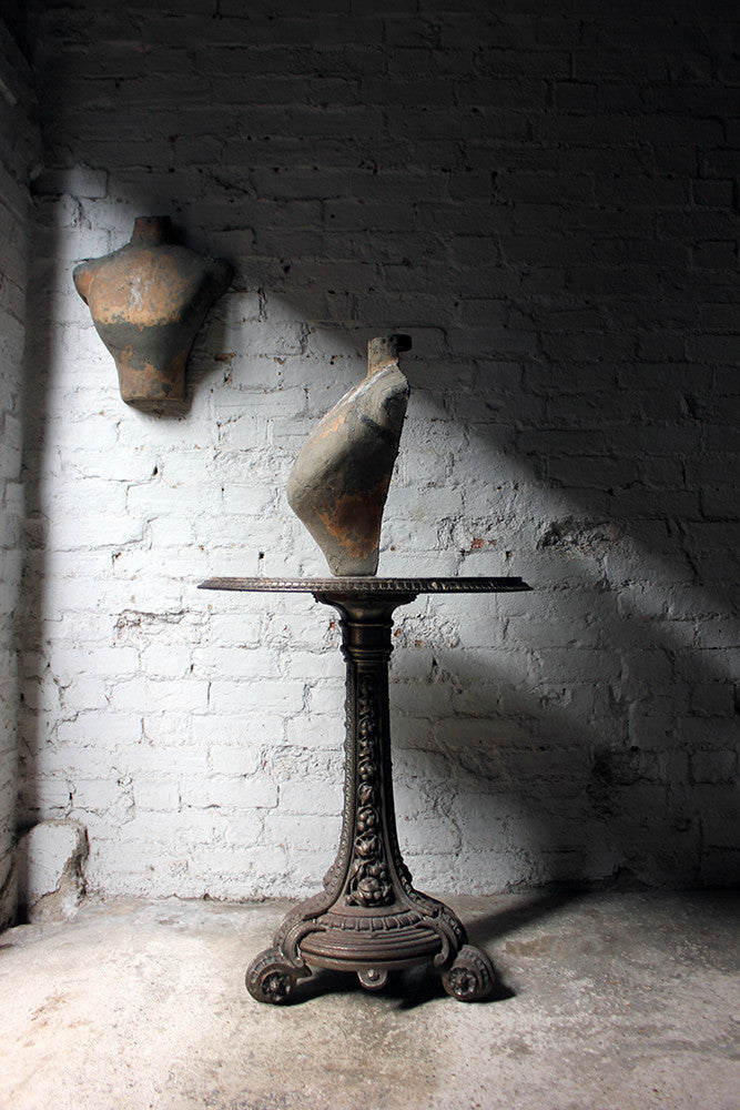 A Good Victorian Cast Iron & Portasanta Brecchia Marble Topped Circular Occasional Table c.1870-80