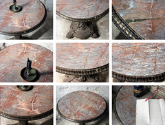 A Good Victorian Cast Iron & Portasanta Brecchia Marble Topped Circular Occasional Table c.1870-80