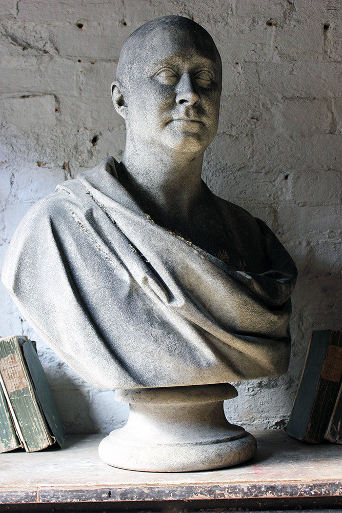 A Fine Quality c.1900 Marble Bust of a Gentleman Draped as a Roman Nobleman from Cairness House