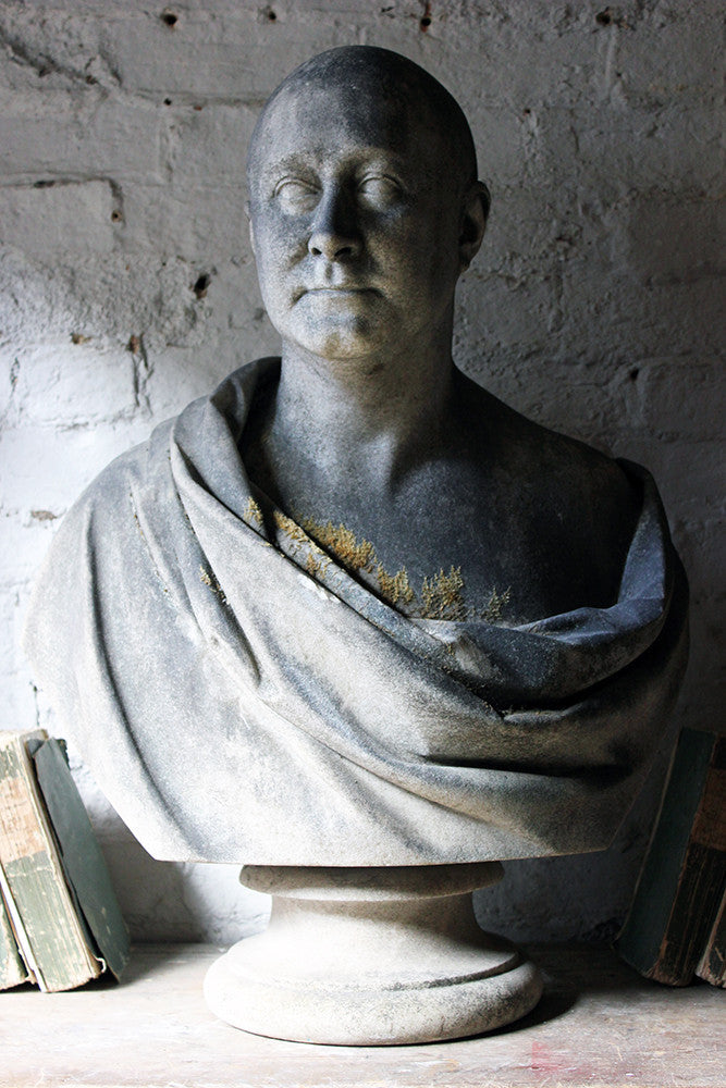 A Fine Quality c.1900 Marble Bust of a Gentleman Draped as a Roman Nobleman from Cairness House