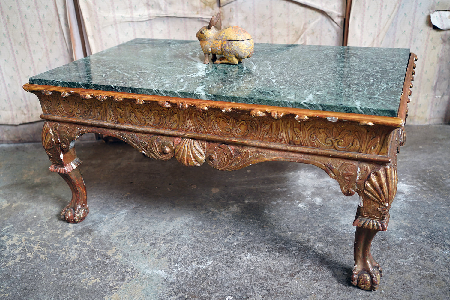 A George II Marble Topped Giltwood & Gesso Low Table c.1740