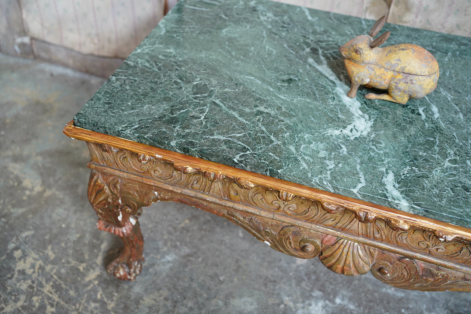 A George II Marble Topped Giltwood & Gesso Low Table c.1740