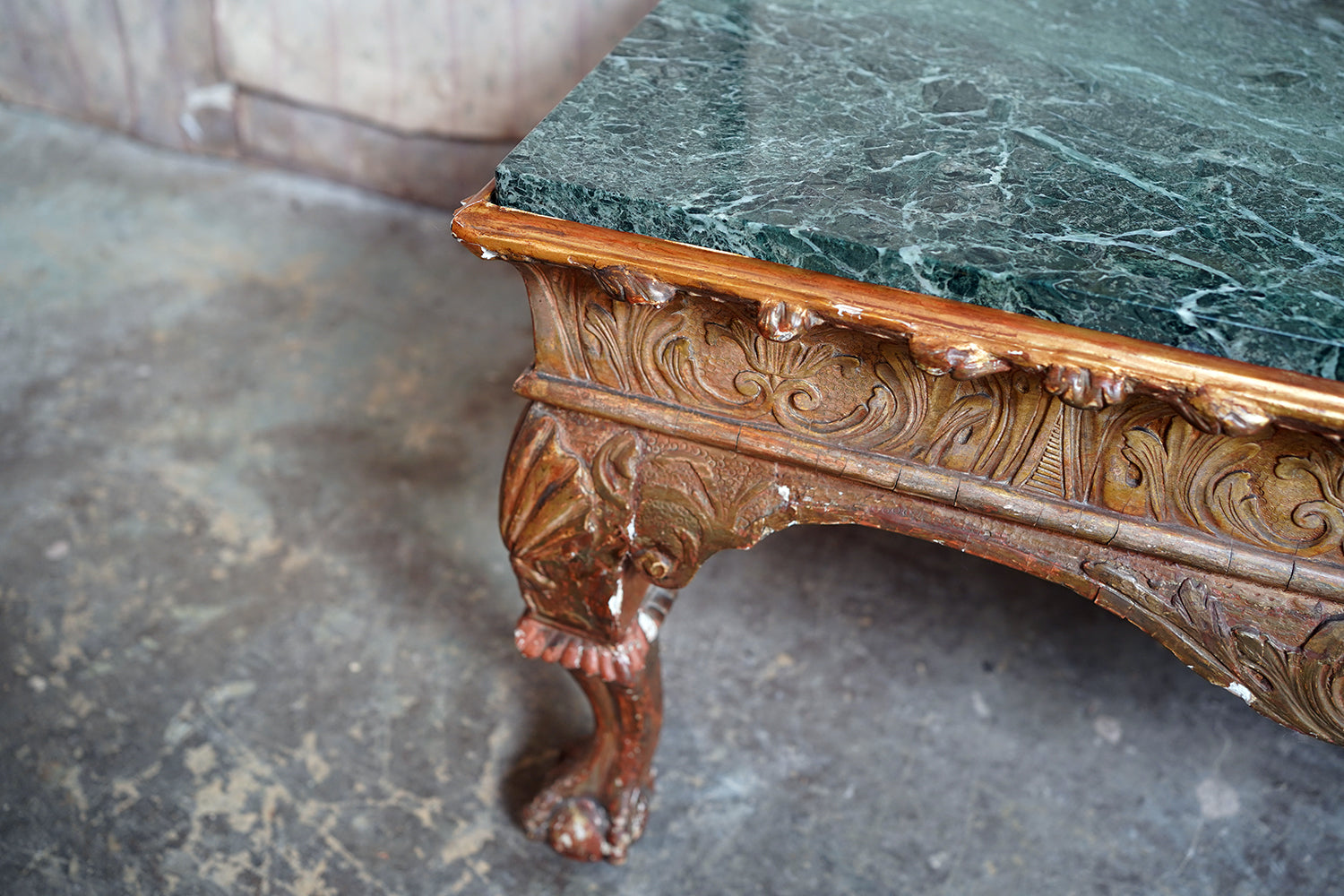 A George II Marble Topped Giltwood & Gesso Low Table c.1740