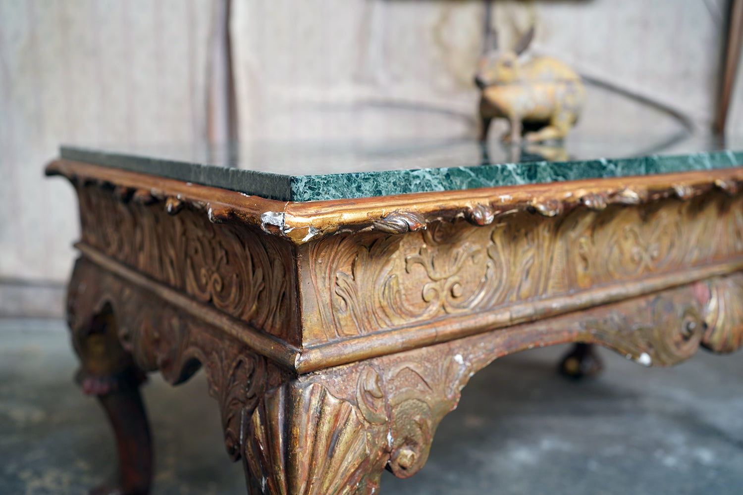 A George II Marble Topped Giltwood & Gesso Low Table c.1740