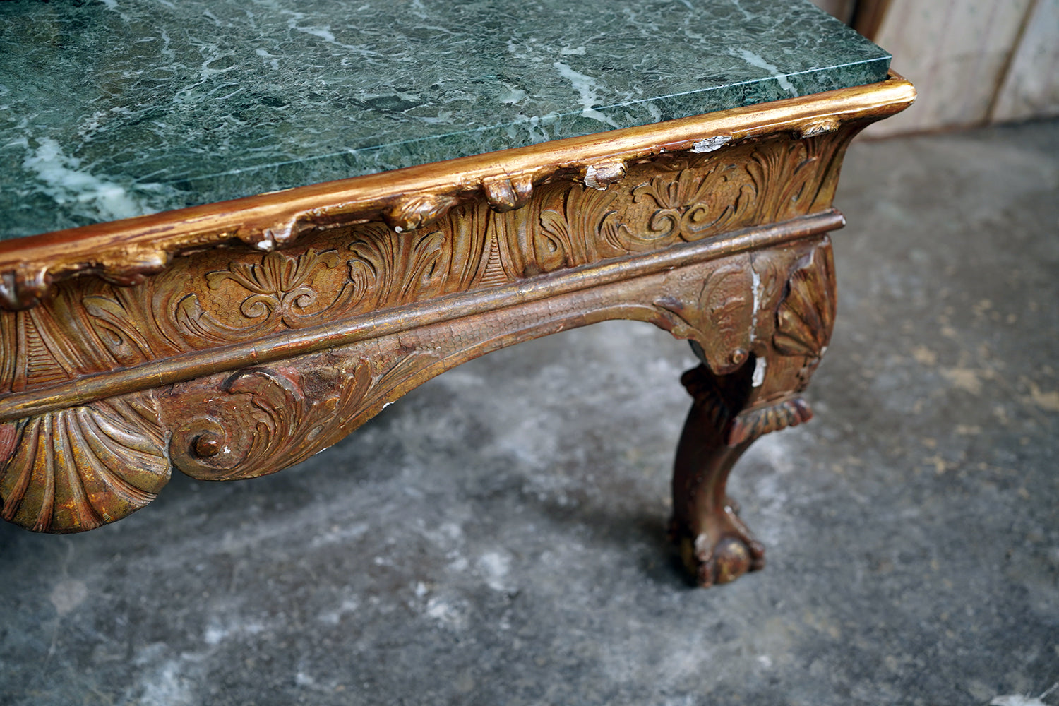 A George II Marble Topped Giltwood & Gesso Low Table c.1740