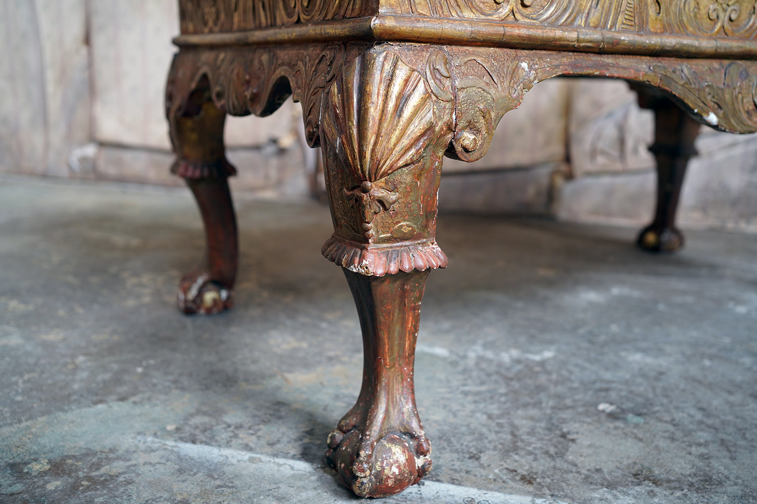 A George II Marble Topped Giltwood & Gesso Low Table c.1740