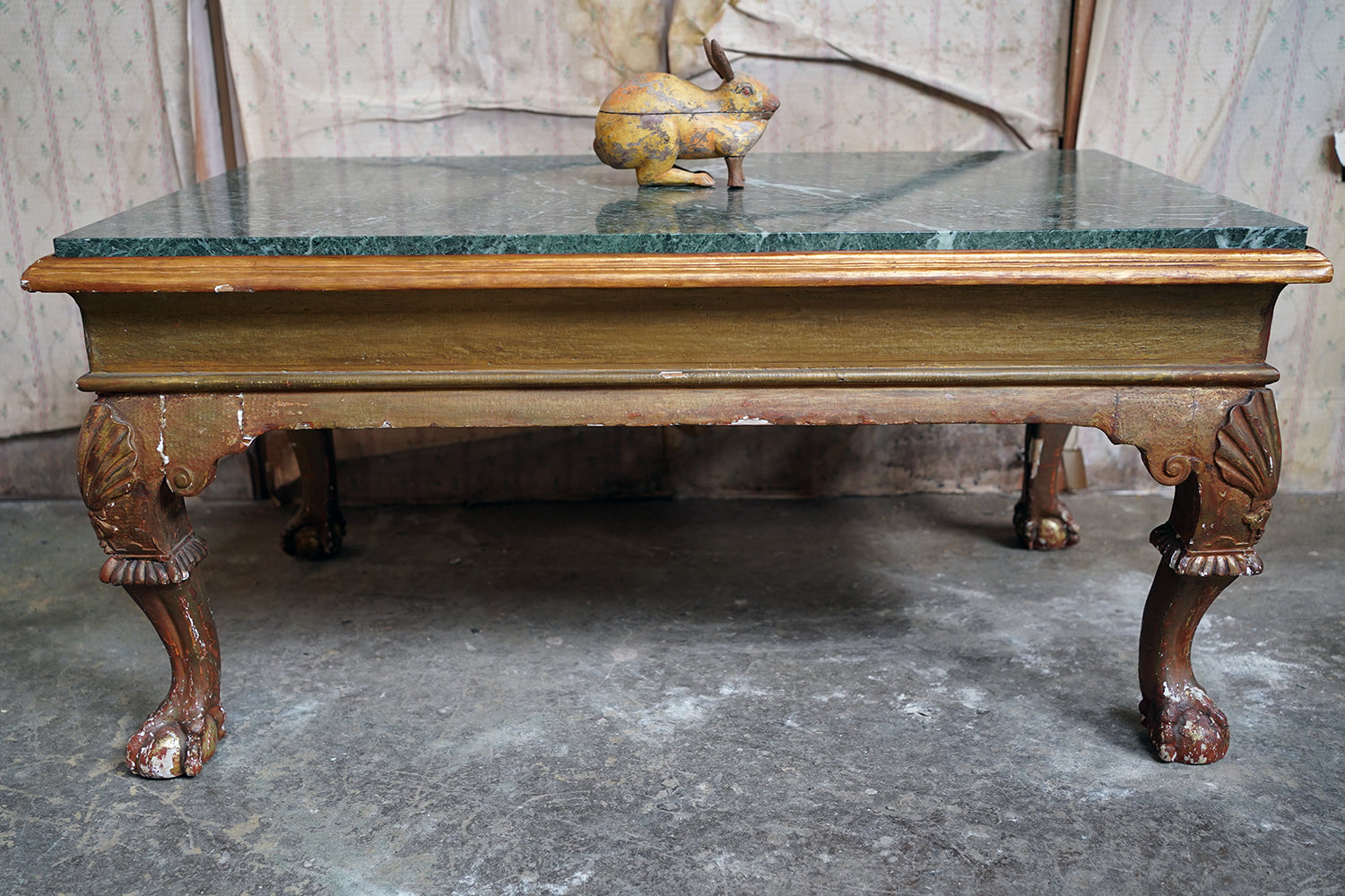 A George II Marble Topped Giltwood & Gesso Low Table c.1740