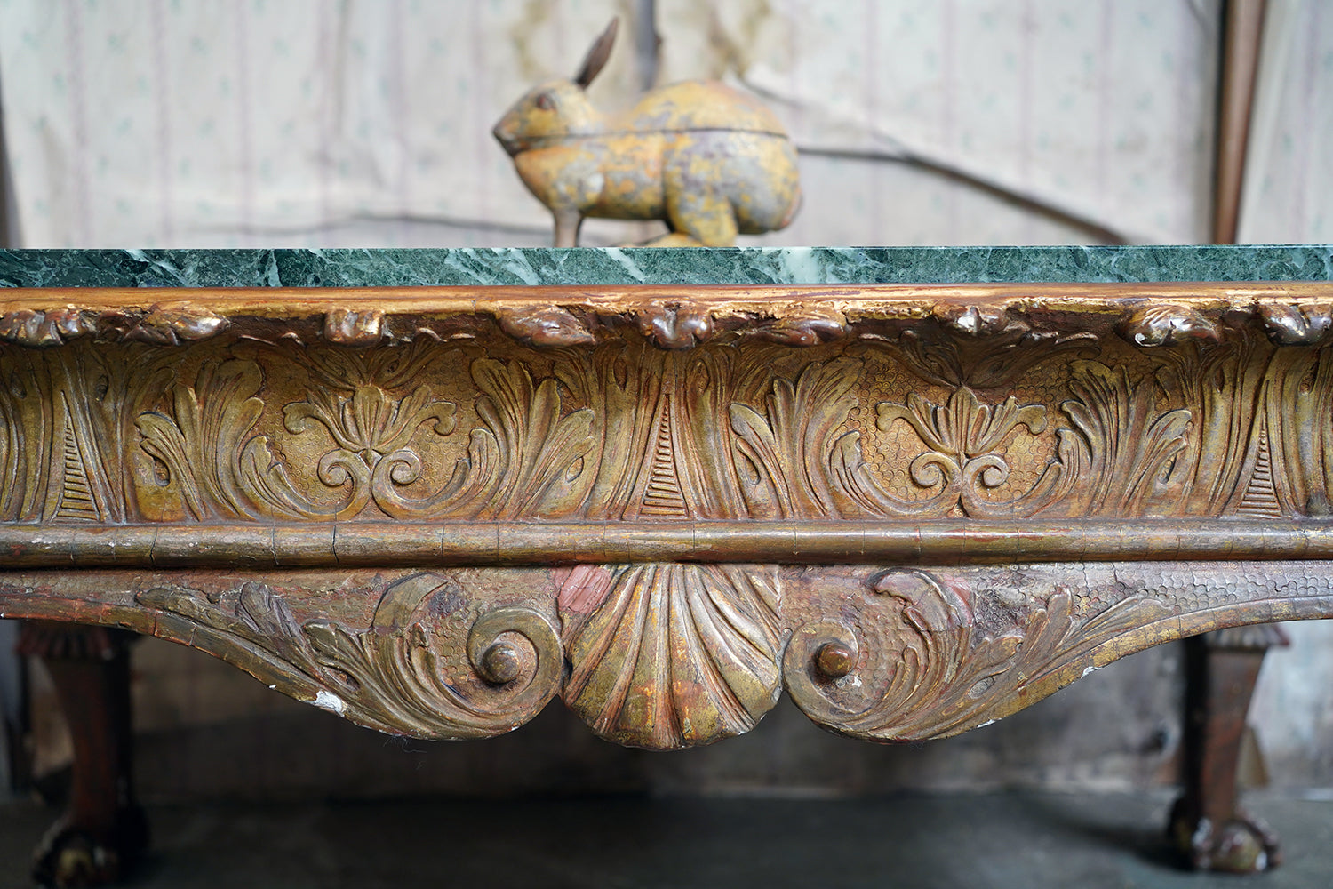A George II Marble Topped Giltwood & Gesso Low Table c.1740
