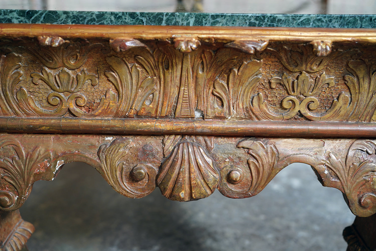 A George II Marble Topped Giltwood & Gesso Low Table c.1740