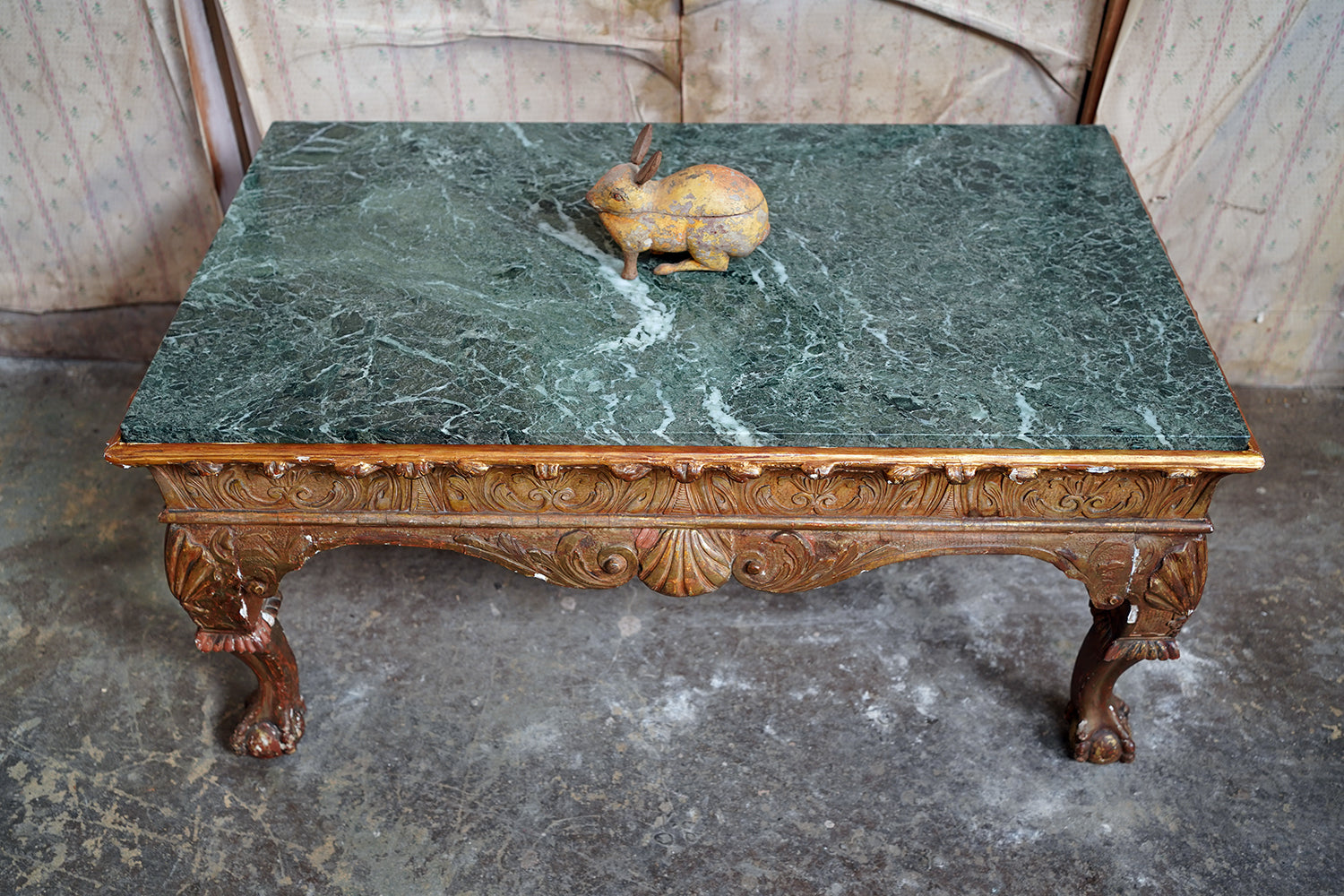 A George II Marble Topped Giltwood & Gesso Low Table c.1740