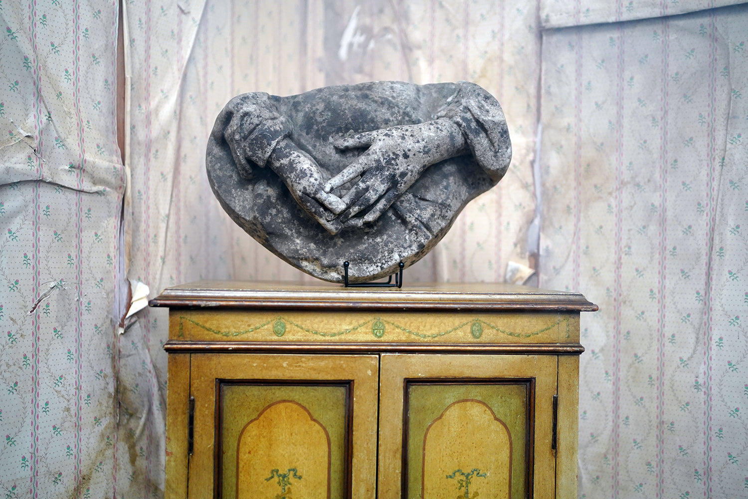 A Finely Carved Marble Study of a Pair of Hands by Frederick Hawkins Piercy c.1880