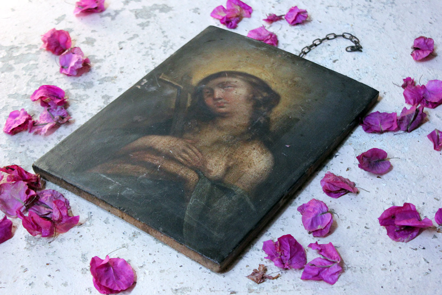 A 17thC Italian School Oil on Panel of The Penitent Mary Magdalene c.1670
