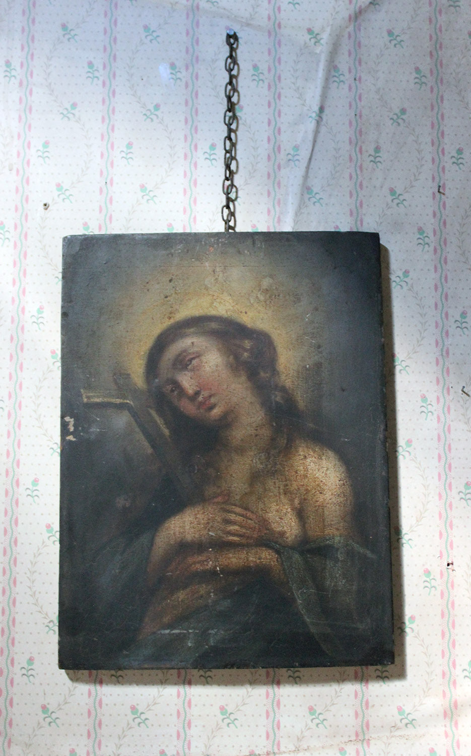 A 17thC Italian School Oil on Panel of The Penitent Mary Magdalene c.1670
