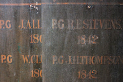 A Decorative Pair of Masonic Lodge Freemasons Roll of Worshipful Masters Name Boards c.1840