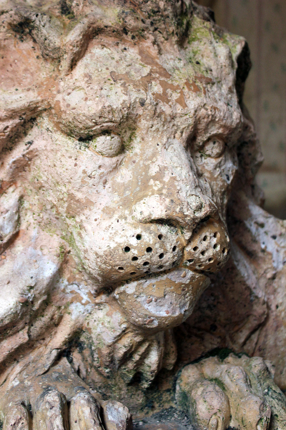 A Good Pair of c.1900 Terracotta Lions by Adam Mason & Sons of Horwich, Lancashire