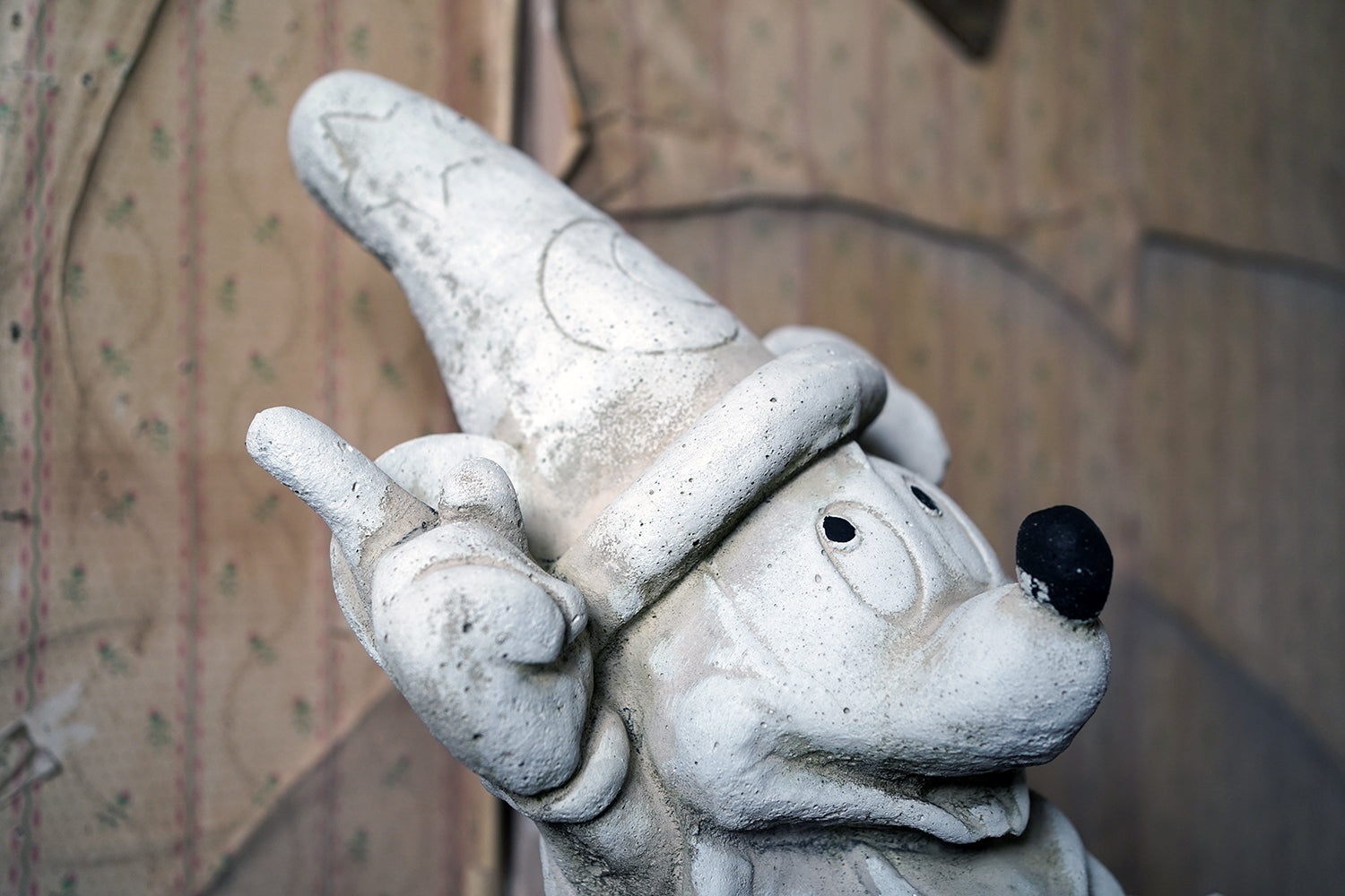 A 20thC Stone Figure of Mickey Mouse; The Sorcerer's Apprentice in Fantasia