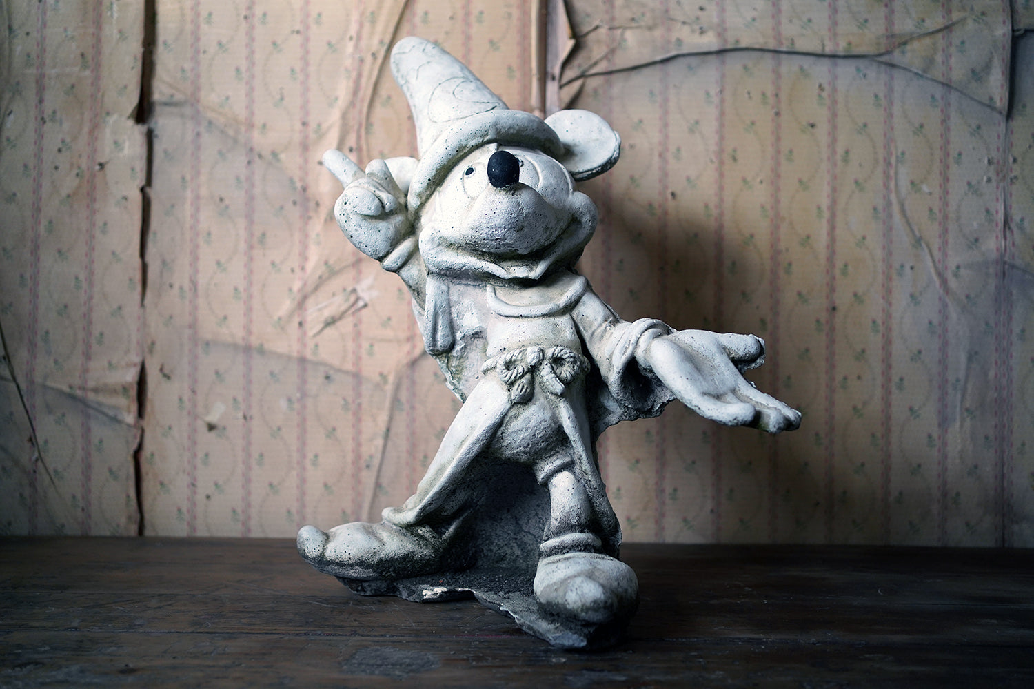 A 20thC Stone Figure of Mickey Mouse; The Sorcerer's Apprentice in Fantasia