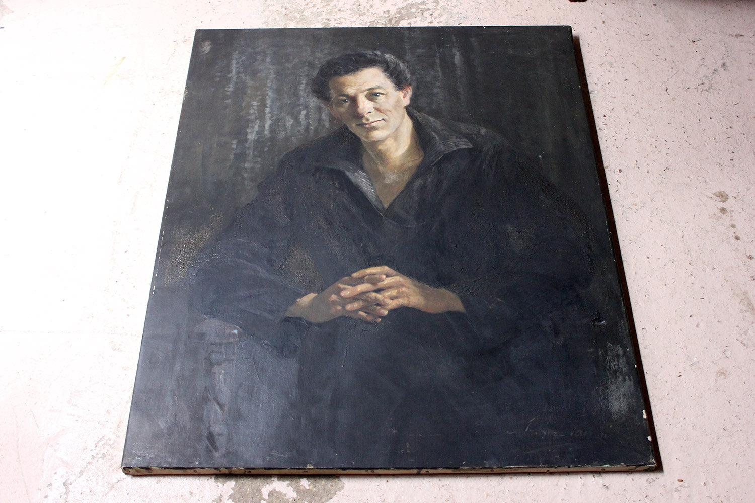 A 20thC French School Oil on Canvas Portrait of a Gentleman c.1935-55
