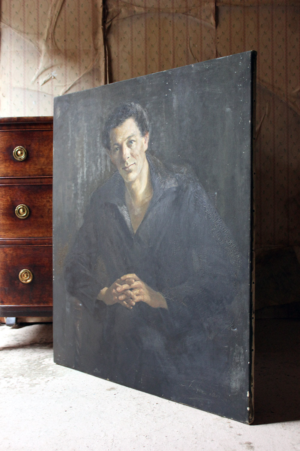 A 20thC French School Oil on Canvas Portrait of a Gentleman c.1935-55