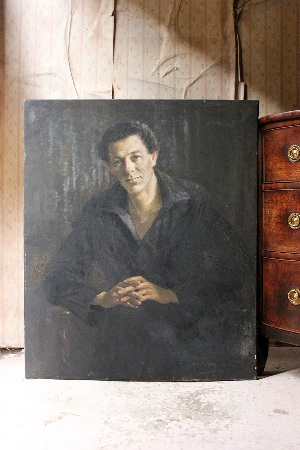 A 20thC French School Oil on Canvas Portrait of a Gentleman c.1935-55
