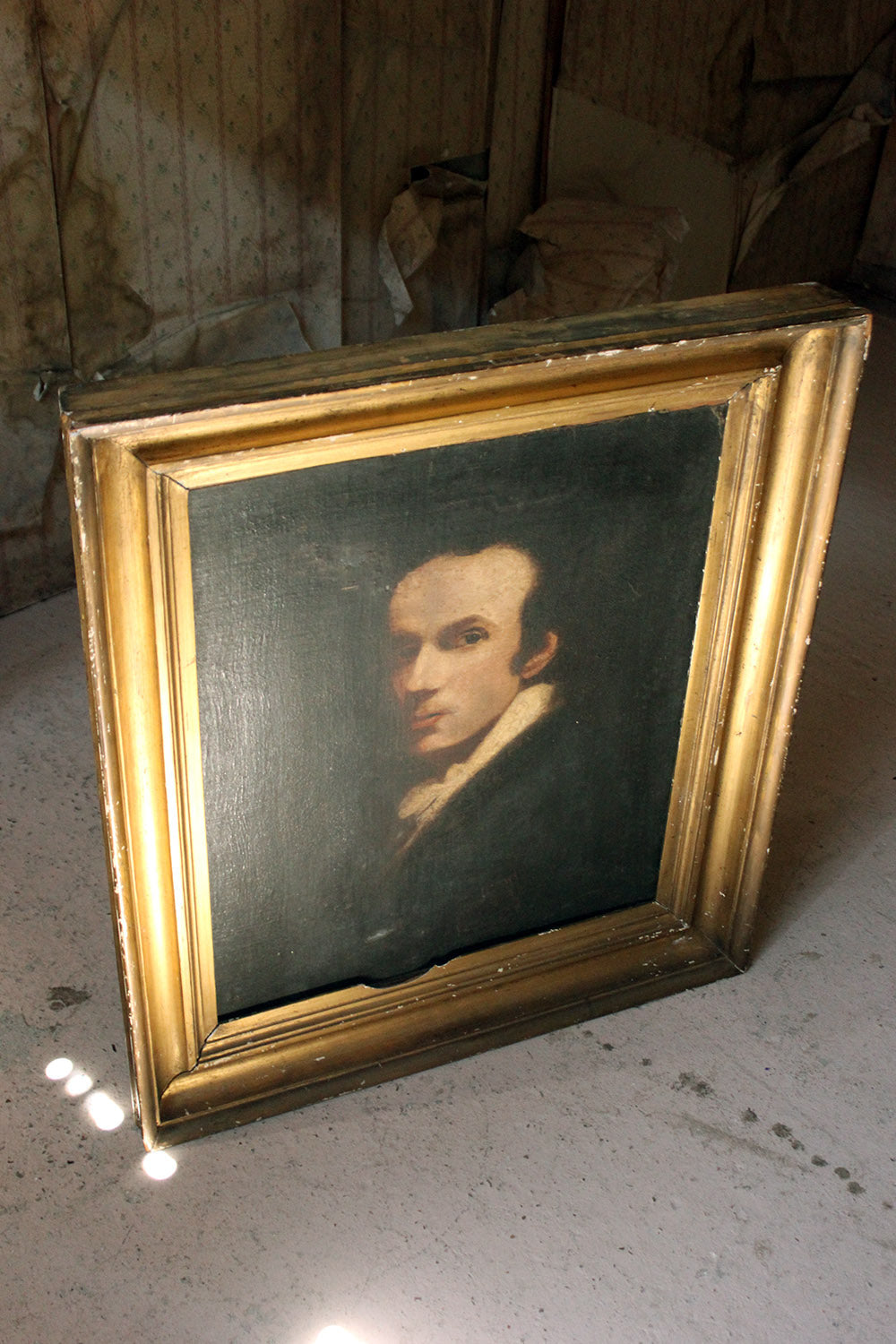 A 19thC English School Oil on Canvas Laid to Board Portrait of a Gentleman c.1870