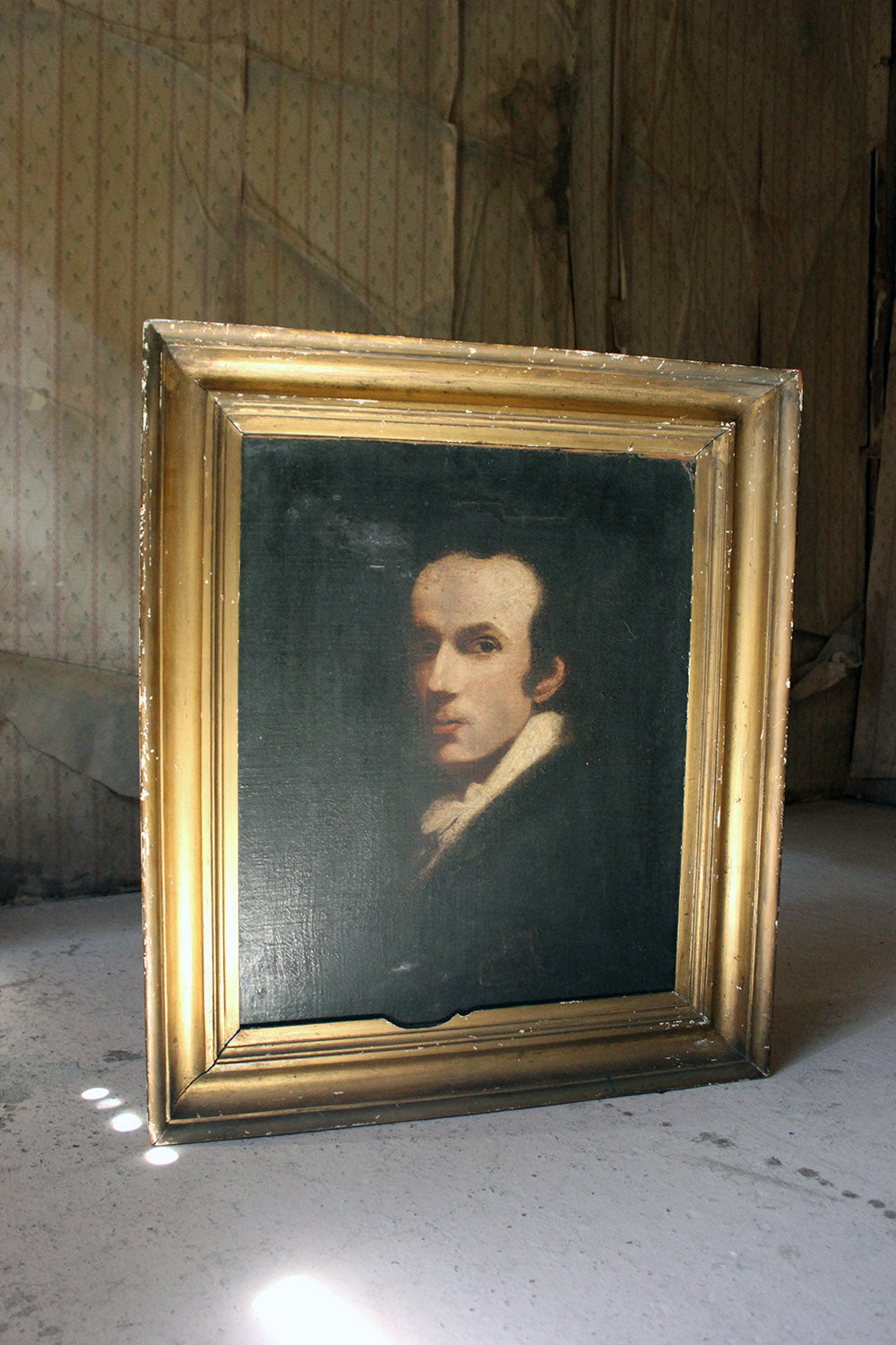 A 19thC English School Oil on Canvas Laid to Board Portrait of a Gentleman c.1870