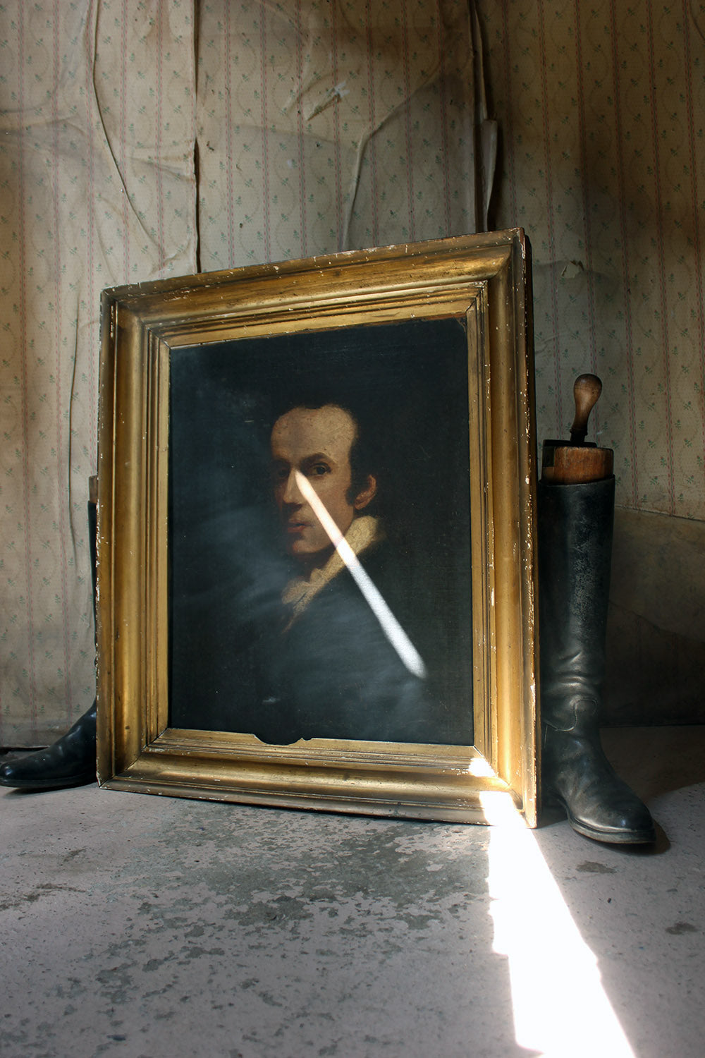 A 19thC English School Oil on Canvas Laid to Board Portrait of a Gentleman c.1870