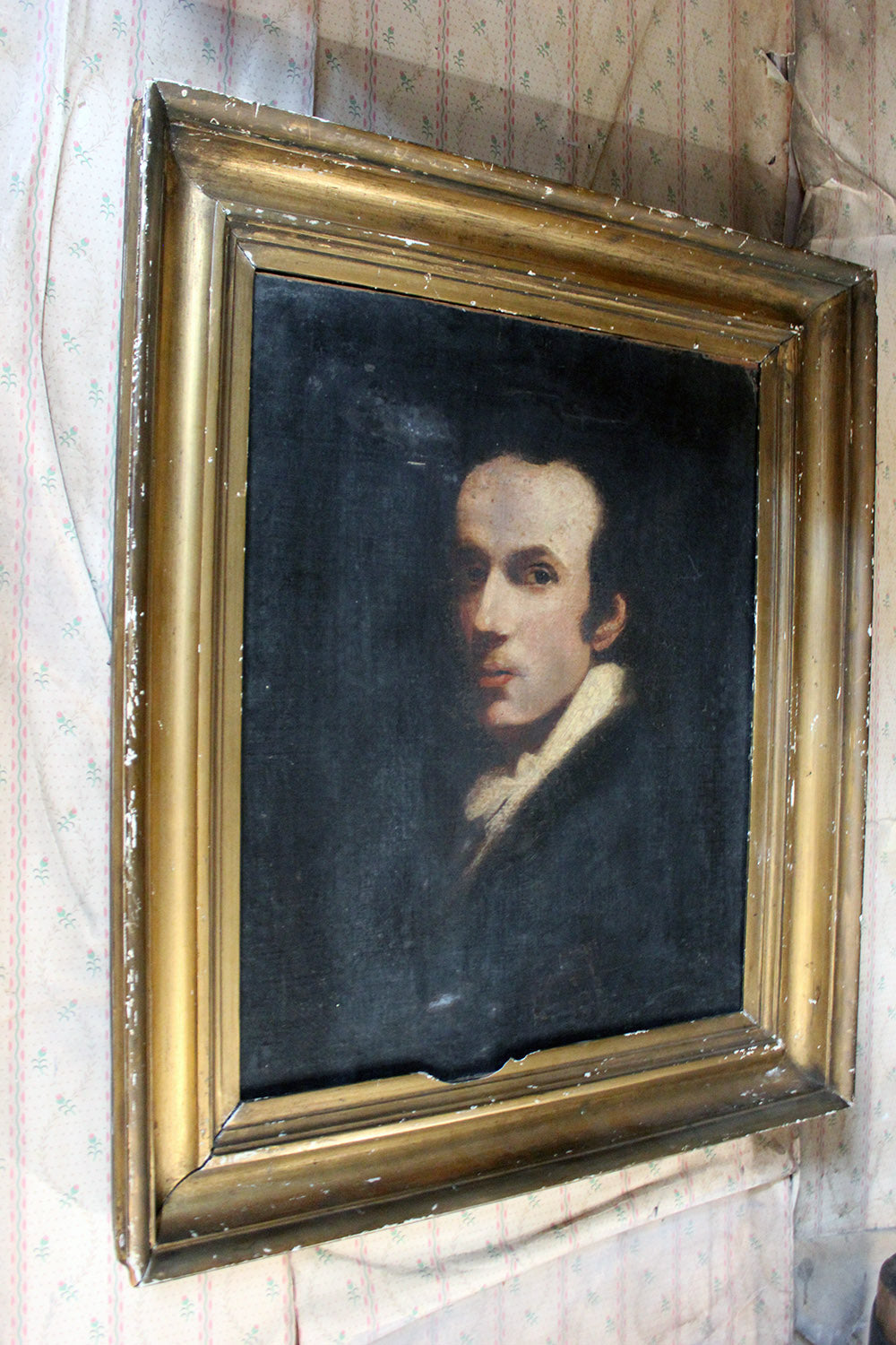 A 19thC English School Oil on Canvas Laid to Board Portrait of a Gentleman c.1870