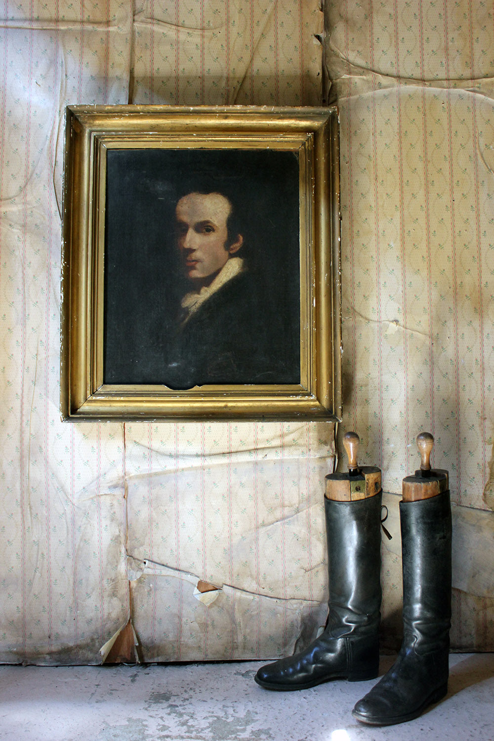 A 19thC English School Oil on Canvas Laid to Board Portrait of a Gentleman c.1870