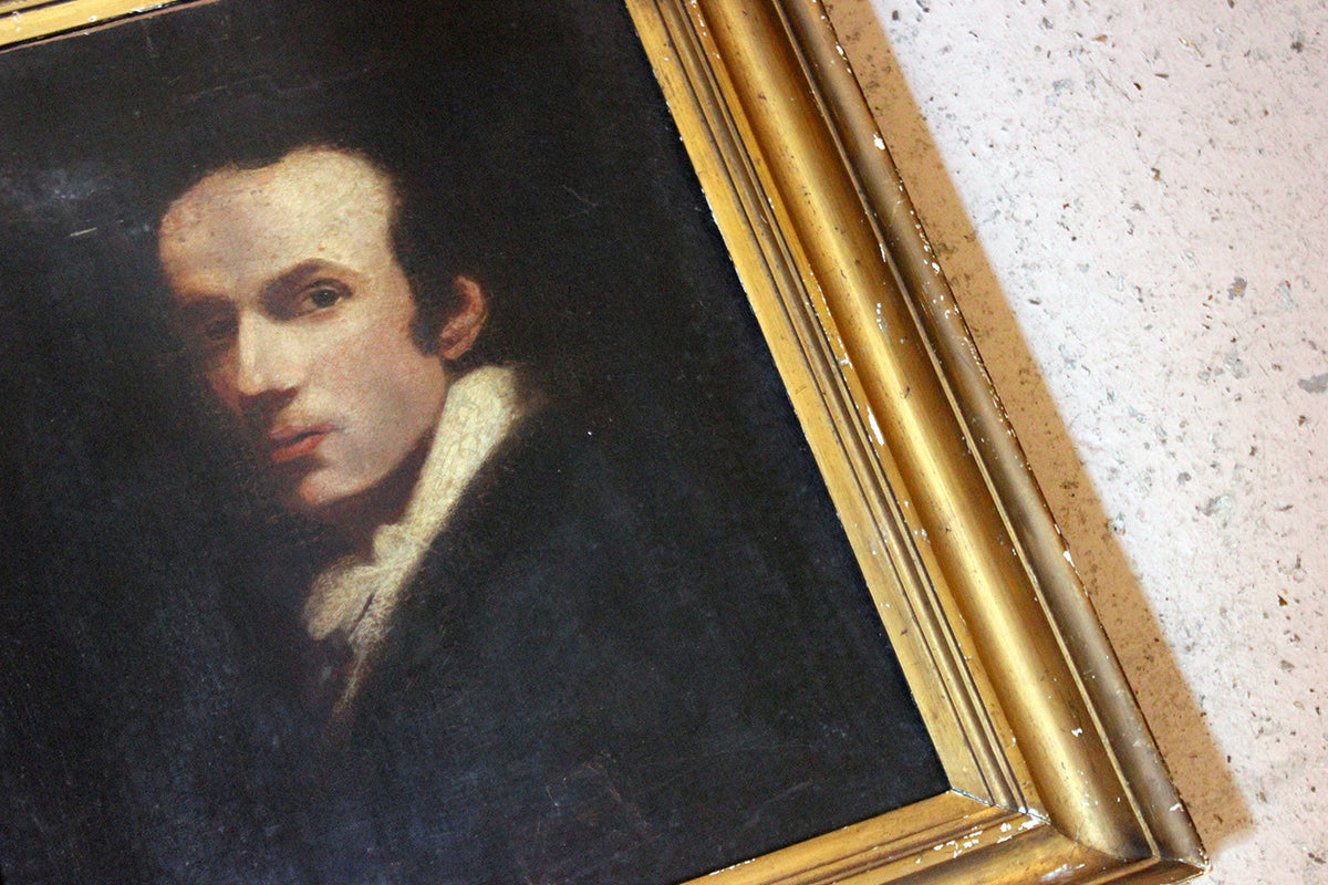 A 19thC English School Oil on Canvas Laid to Board Portrait of a Gentleman c.1870