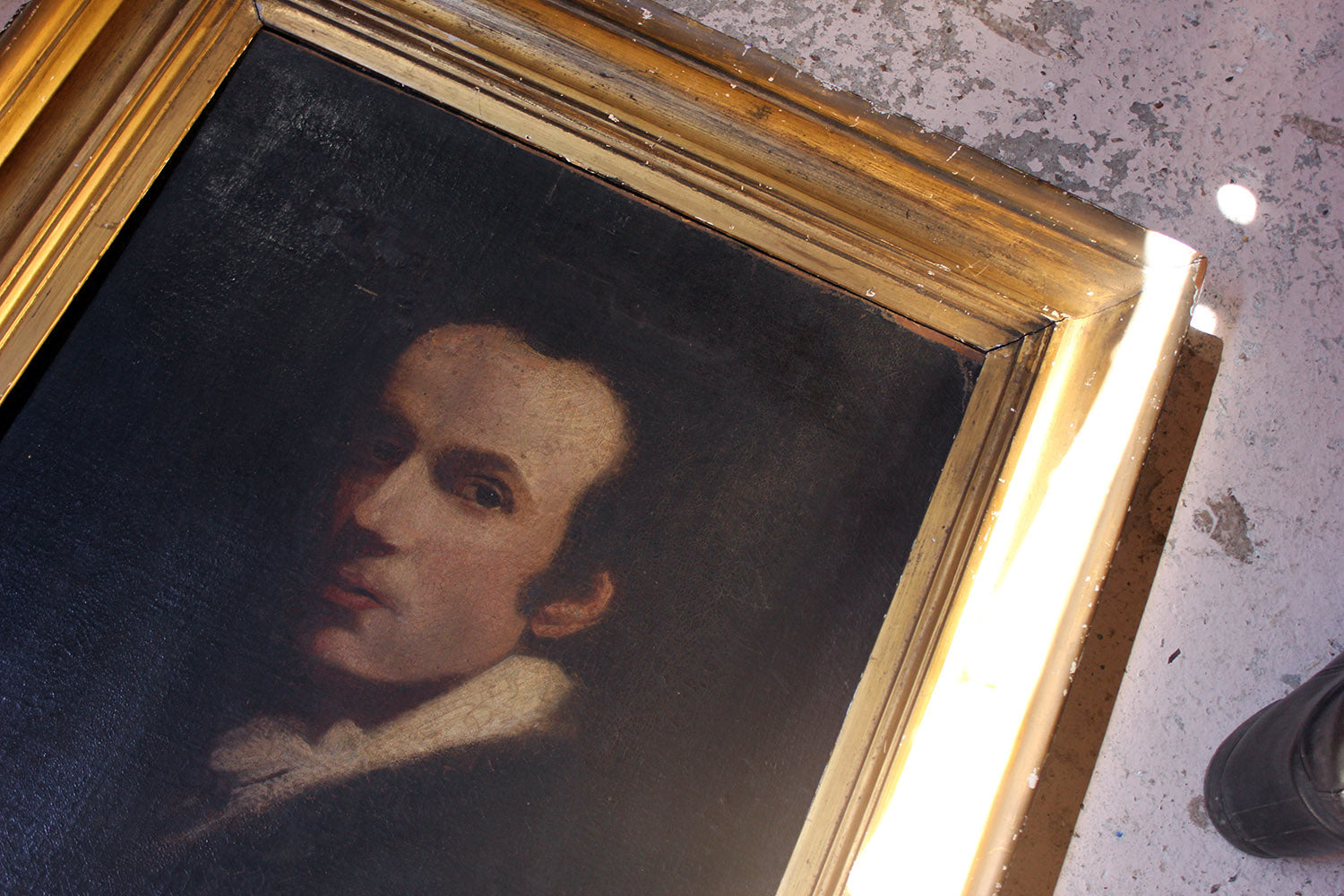 A 19thC English School Oil on Canvas Laid to Board Portrait of a Gentleman c.1870