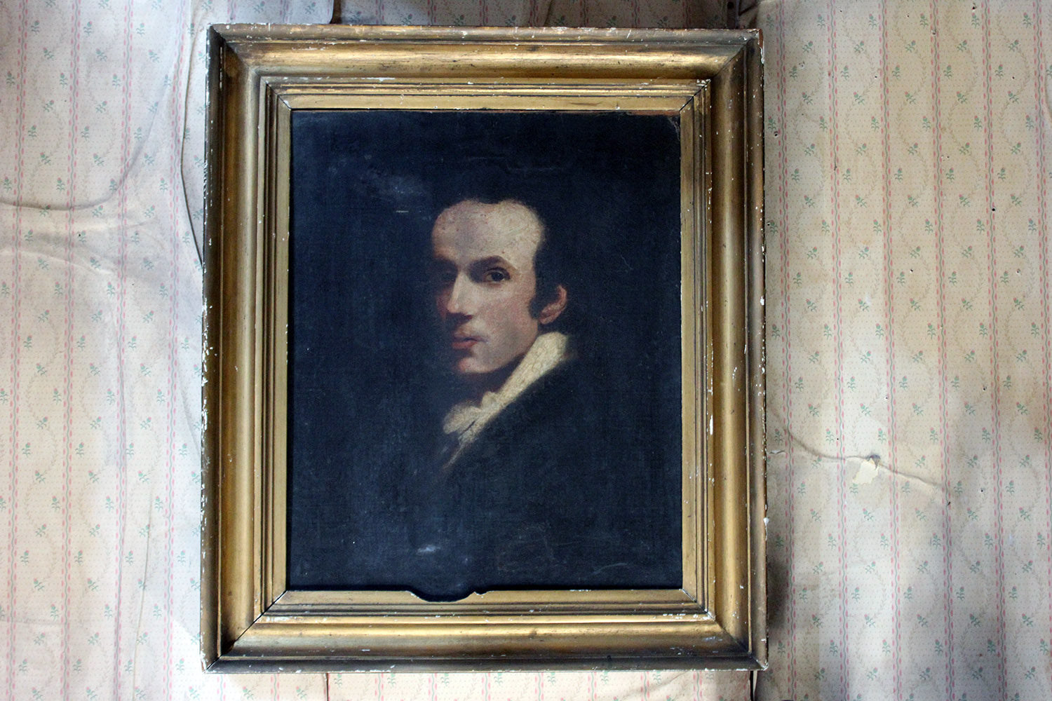 A 19thC English School Oil on Canvas Laid to Board Portrait of a Gentleman c.1870
