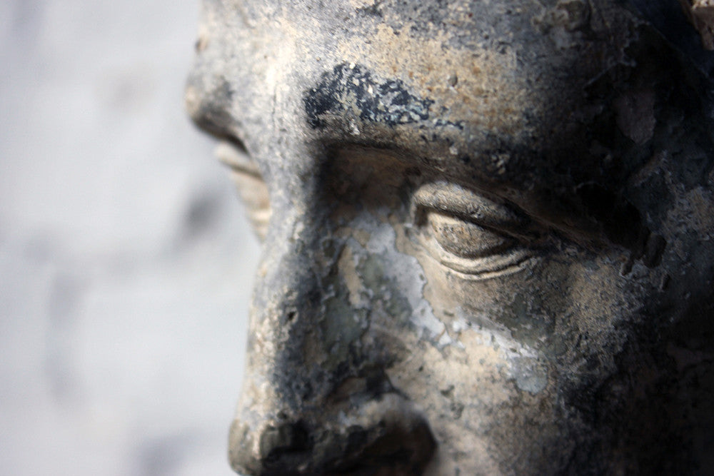 A Decorative Late Victorian Painted Plaster Portrait Library Bust of John Milton c.1890