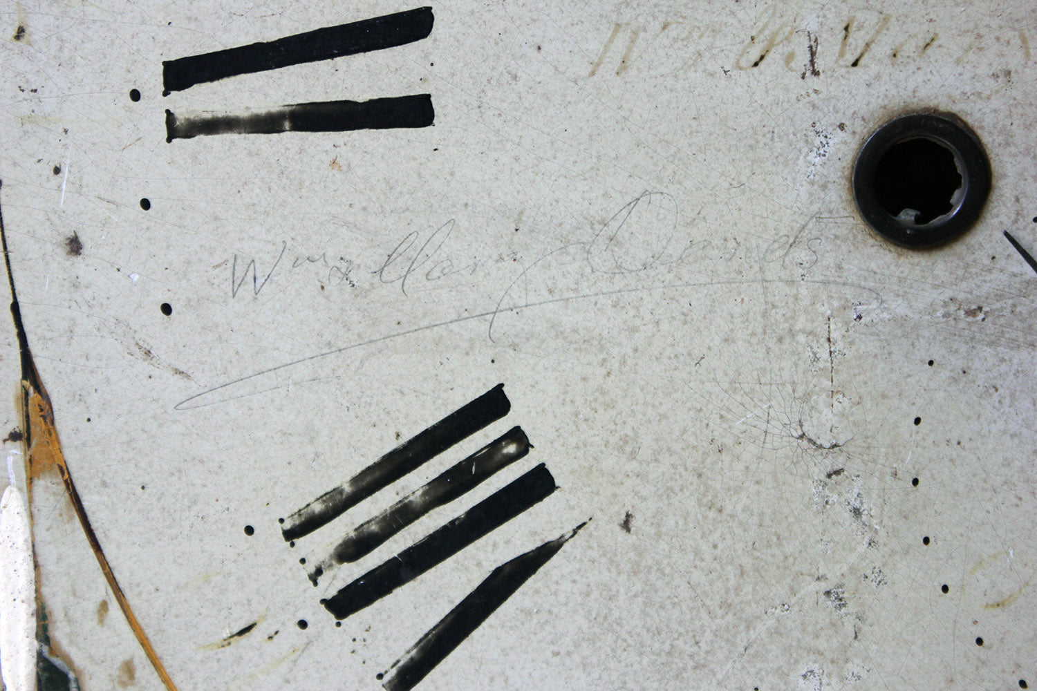 A Decorative 18thC Moon Phase Painted Longcase Clock Dial c.1780-90