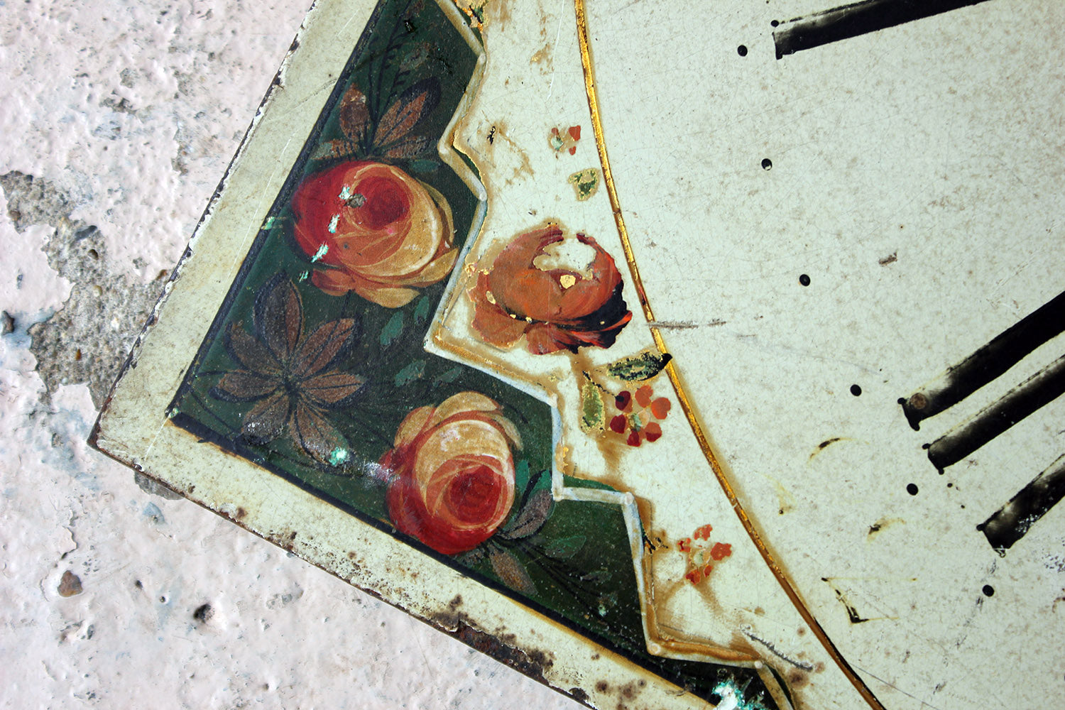 A Decorative 18thC Moon Phase Painted Longcase Clock Dial c.1780-90