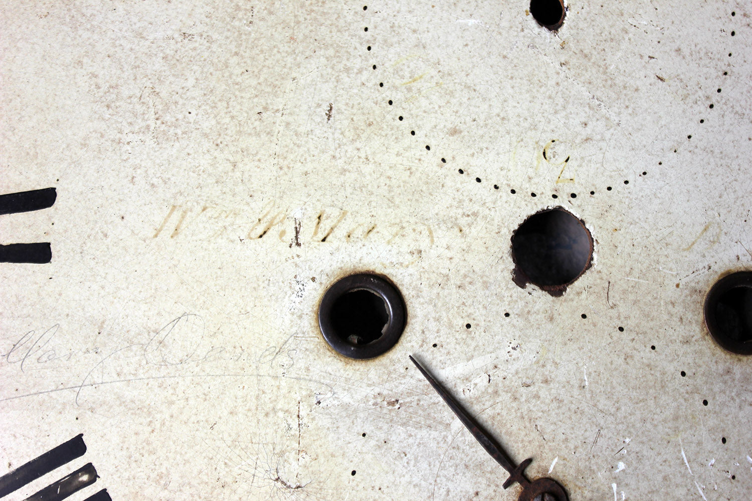 A Decorative 18thC Moon Phase Painted Longcase Clock Dial c.1780-90