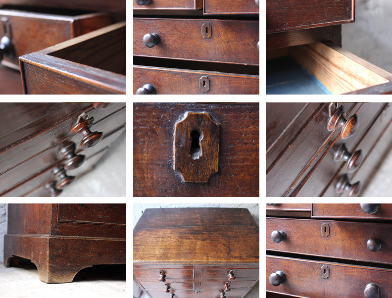 A Charming George II Provincial English Oak Chest of Drawers c.1740-60