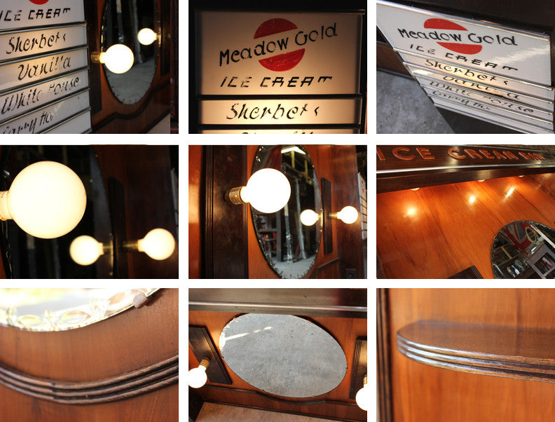 A Fantastic Original c.1930 American Art Deco Ice Cream Parlour Shop Display Fitting