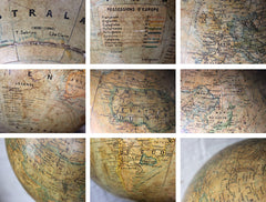 A Fine c.1895 French Terrestrial Table Globe; “Globe Terrestre” prepared by J FOREST, Paris