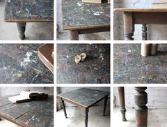 A Fantastic Victorian Pine Art Table from Grittleton House School, Wiltshire