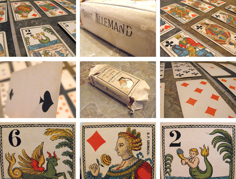 A Fine Set of Tarot Playing Cards Published by Baptiste Paul Grimaud, Paris; 'Tarot Allemand' à 2 têtes Chinois