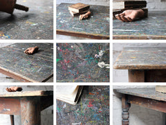 A Fantastic Victorian Pine Art Table from Grittleton House School, Wiltshire